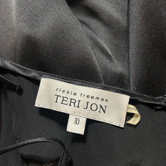 Teri Jon Black Satin Mini Dress - Picture 4 of 4